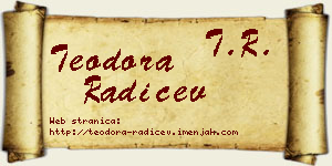 Teodora Radičev vizit kartica